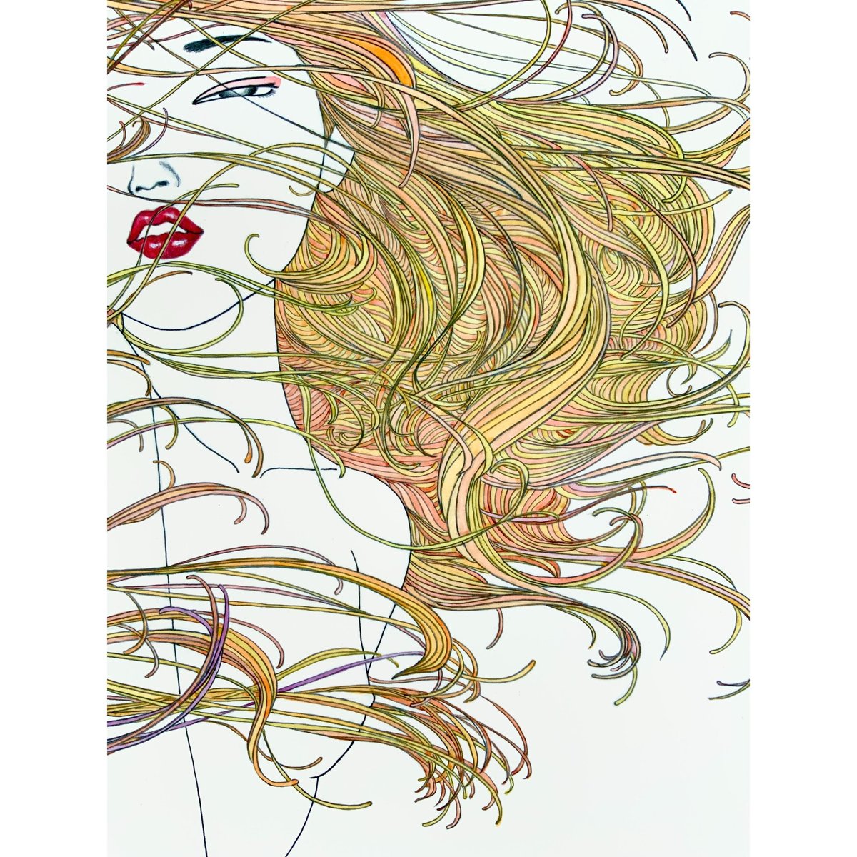 須川まきこ「乱気流」ジークレー版画 | SPACE YUI online shop