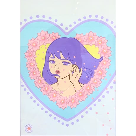 竹井千佳「もも-cherry blossom-」/ 原画　chika takei