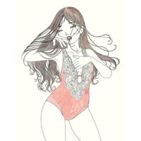 須川まきこ「メゾンボディと新しい恋」原画 sugawa makiko