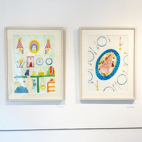 藤本巧「部屋を飾る」原画