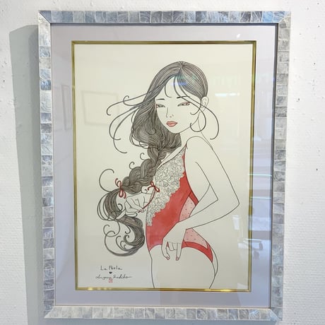 須川まきこ「メゾンボディと新しい朝」原画 sugawa makiko