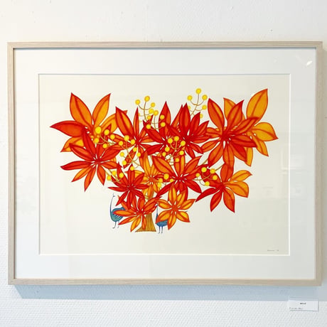 木村晴美「赤ヤツデ」原画