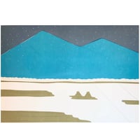 安西水丸「THE RIVER Ⅴ（山・雪）」