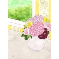 吉田春香「窓際の紫陽花」haruka yoshida