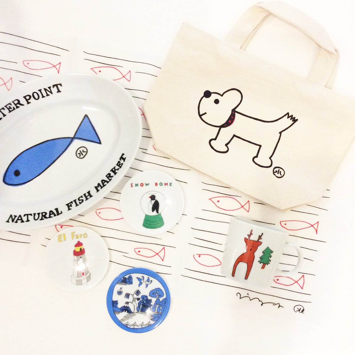 安西水丸グッズ「water point マグカップ」 | SPACE YUI online shop 安西水丸グッズ「water point マグカップ」 | SPACE YUI online shop