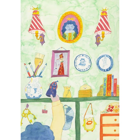 藤本巧「部屋を飾る」原画