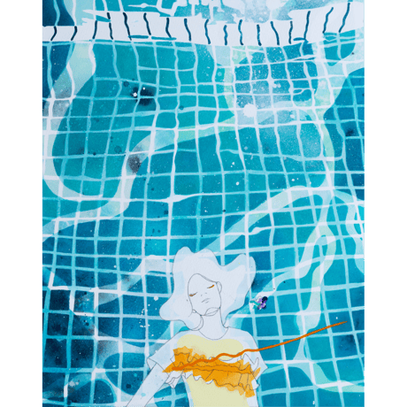 オカダミカ/micca「交差する_poo13_35.30163662979005, 139.28107172682033」（原画）