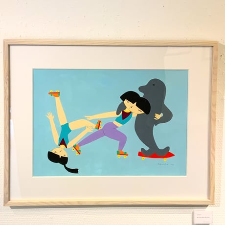 丸山一葉「ハイパーローラースケーティング」原画作品