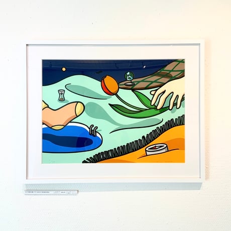 OTA Minami「今この時も開いているのか 目の前の花は」版画