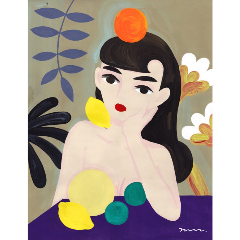 中村桃子 原画 15号 2022年作 可愛らしい図柄です