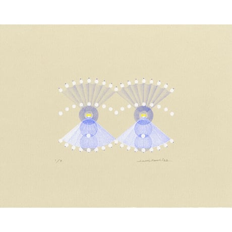 河井いづみ「涙とまばたき」リトグラフ
