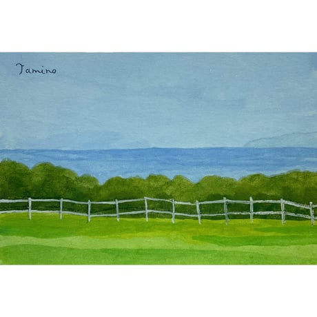 民野宏之 「空・柵・海」原画