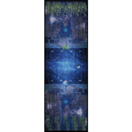 伊丹　裕「植物の原理と惑星の関係性 work2」版画