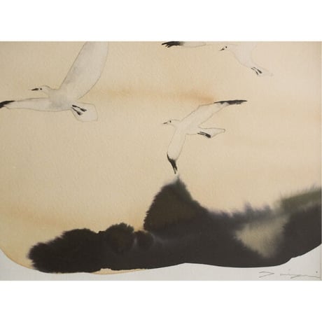 ミヤギユカリ「風にのって」原画