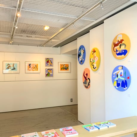 丸山一葉「ルビー、エメラルド、サファイヤ」キャンバス作品