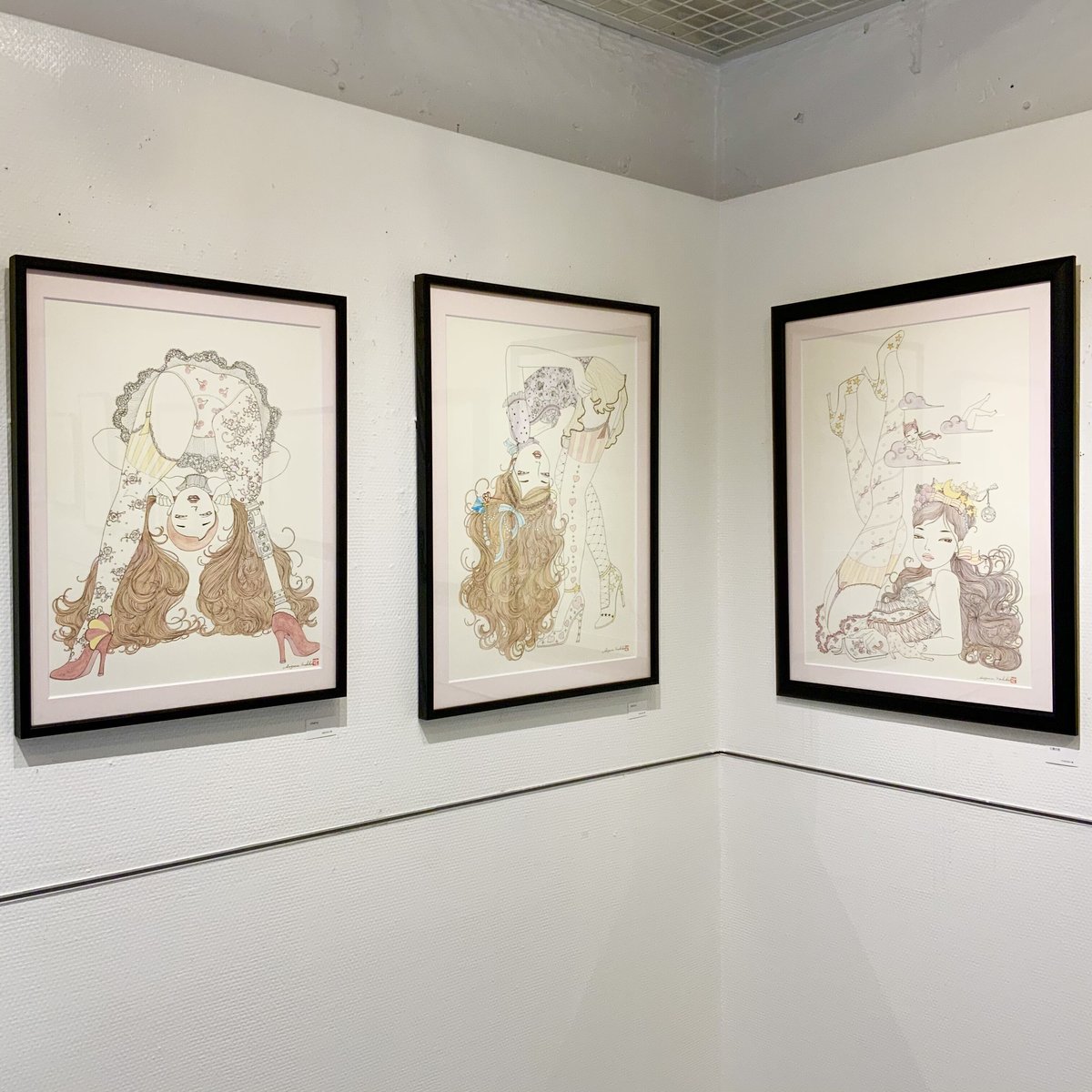 須川まきこ「待ちびと」原画 sugawa makiko | SPACE YUI online