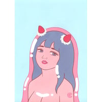 竹井千佳「いちご」/ "strawberry"原画　chika takei
