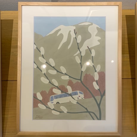 川上和生「猫やなぎ」原画作品