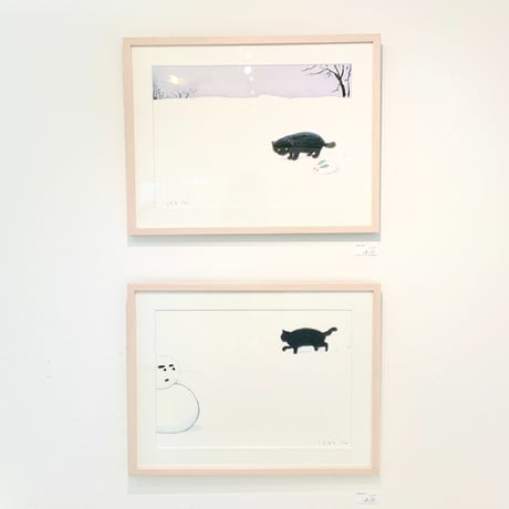 南伸坊「ゆきうさぎ」版画
