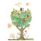 はんまけいこ「fish tree 小さな村がある」原画