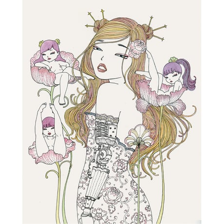 須川まきこ「幻の花」原画 sugawa makiko