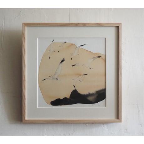 ミヤギユカリ「風にのって」原画