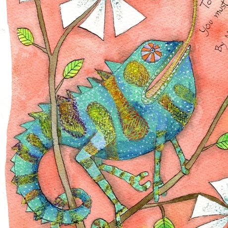 はんまけいこ「カメレオン」hanma keiko 原画
