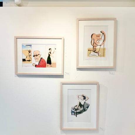 南伸坊「ダリ・赤塚不二夫・和田誠」原画