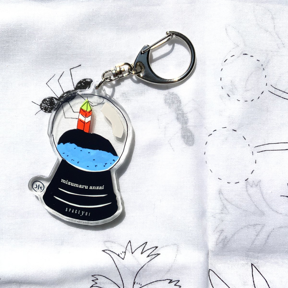 安西水丸 キーホルダー（スノードーム柄） anzai mizumaru | SPACE YUI