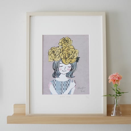 Sleepless kao「yellow rose」プリント作品