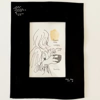 yoshiko abe「ドローイング①（カップと女性）」