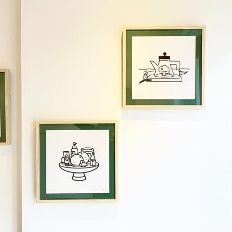 OTA Minami「ドローイング 5. ティーポット」版画