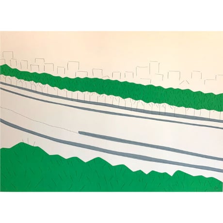 安西水丸 『GREEN CROSS』 2 CATEGORY 「THE RIVER 1988/2023」2023個展 | SPACE YU