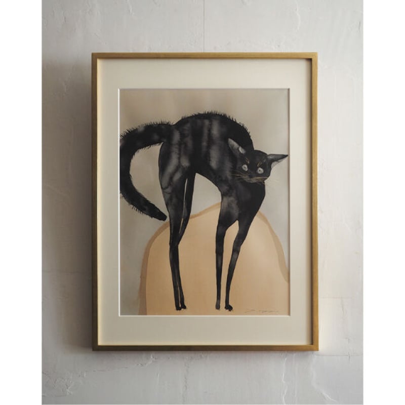 ミヤギユカリ「黒猫」原画 | SPACE YUI online shop ミヤギユカリ「黒猫」原画 | SPACE YUI online shop