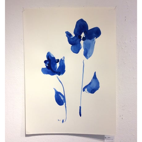 手島加江「青くて大きい」（原画）tejima kae