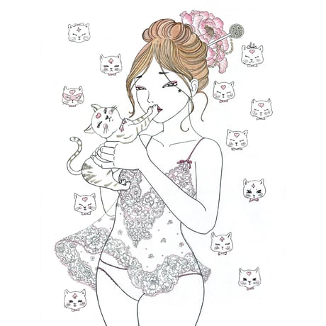 須川まきこ「休日」原画 sugawa makiko