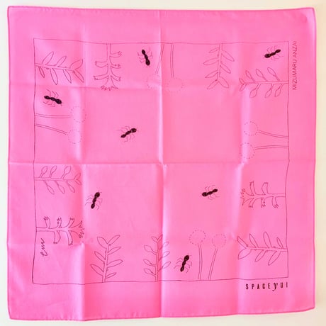 安西水丸グッズ「GREEN柄 バンダナ」