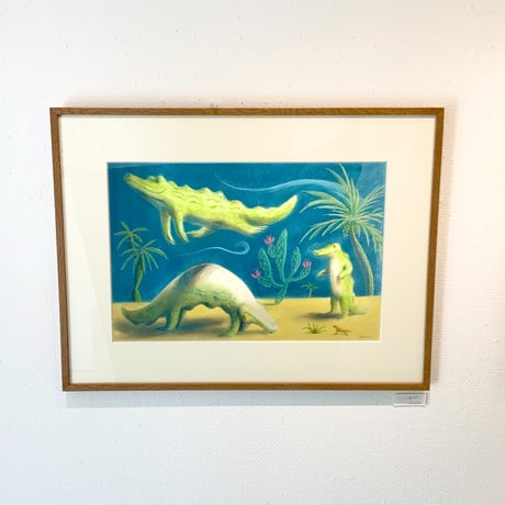 松本圭以子「ワニは飛びます」原画作品
