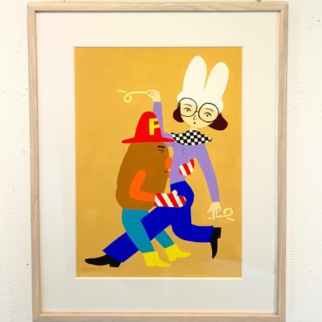 丸山一葉「ポムフリット&ラパン」原画作品