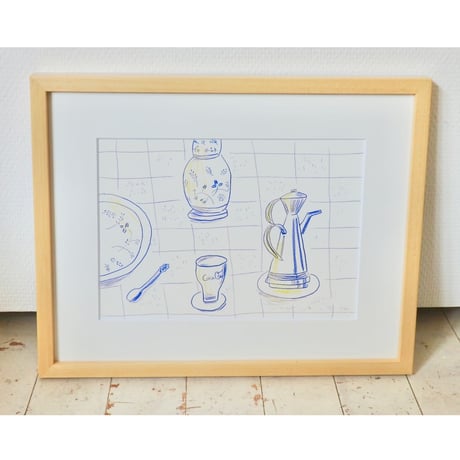 安西水丸「ブルーの静物画」mizumaru anzai