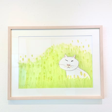 南伸坊「ネコジャラシ」版画