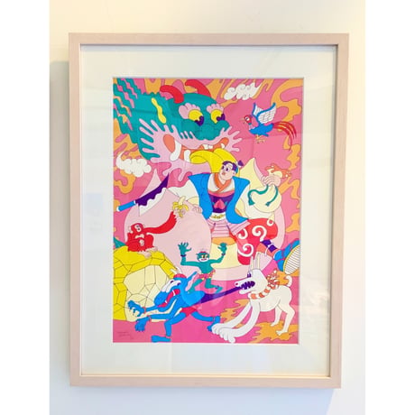 山崎若菜「桃太郎」wakana yamazaki 「THE PEACH BOY」ジークレー版画
