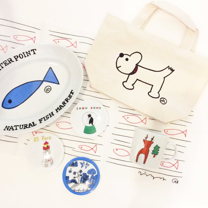 安西水丸グッズ「water point 小皿」 | SPACE YUI online shop