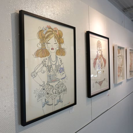 須川まきこ「パールのドレス」原画 sugawa makiko