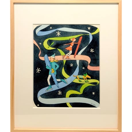 杉田比呂美「スケート」原画作品