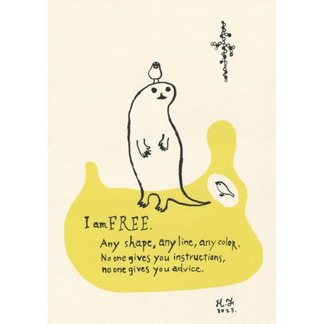 山田博之「癒しの声だ」原画  hiroyuki yamada