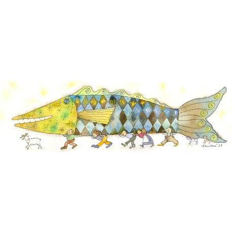 はんまけいこ「そっと　そっと　・・・　」原画