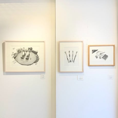 河井いづみ「丘の上の散髪屋」  izumi kawai  原画