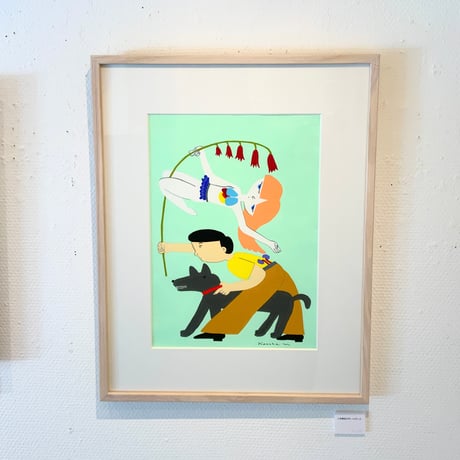 丸山一葉「人体模型のポールダンス」原画作品