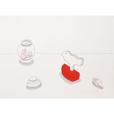 安西水丸「トリと貝殻」